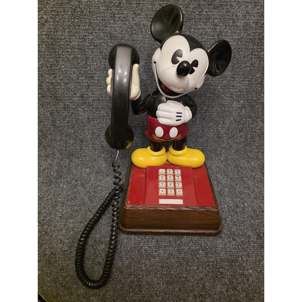 Vtg American  Mickey Mouse Telephone Phone LANDLINE TEIF 8000 Collectible